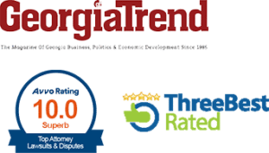 Georgie Trend, Three Rated and Top Attorney logos