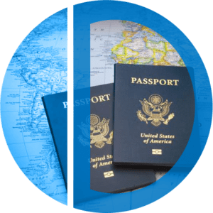 image of maps and passports